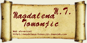 Magdalena Tomonjić vizit kartica